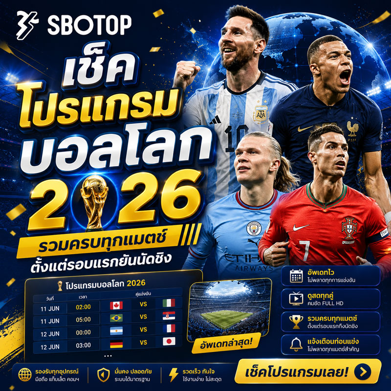 โปรแกรมบอลโลก 2026